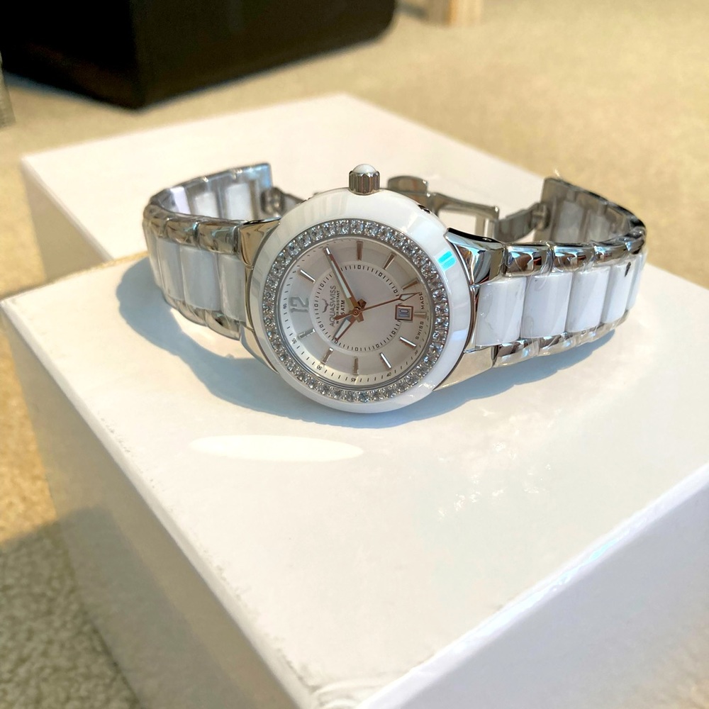 Aquaswiss Sea Star White and Silver Watch